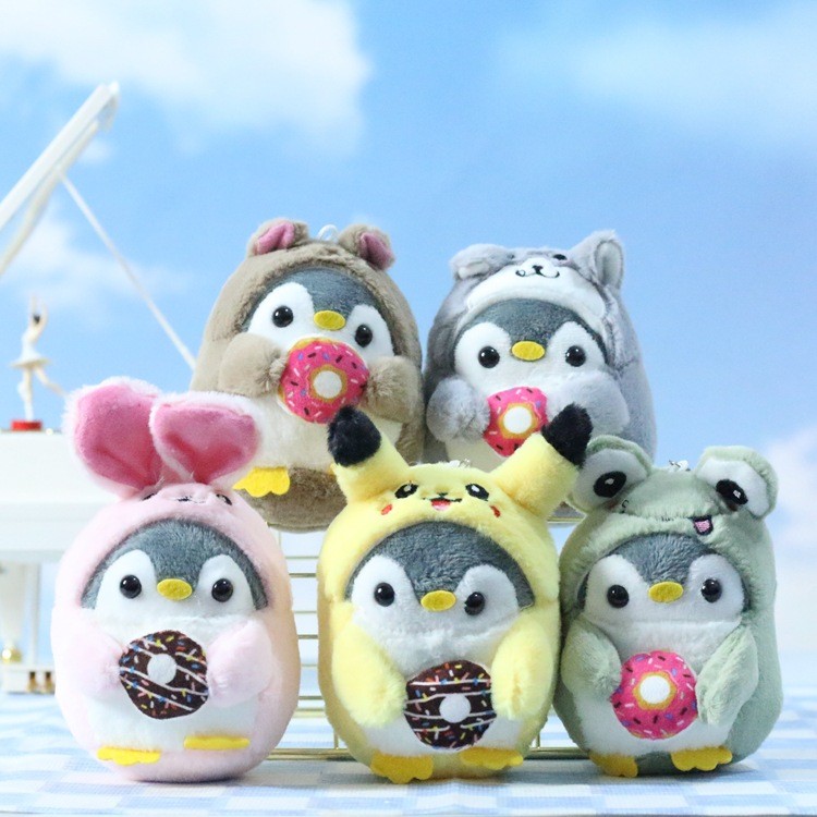 Premium In-Stock#Japanese Style Cute Little Penguin Pendant Cartoon Plush Doll Bag Charm Keychain Cl