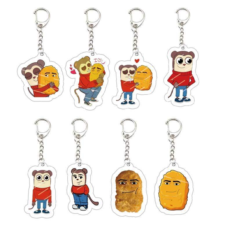 Acrylic Gegagedigedagedago Max Design Pro Keychain for Accessories Bag Chicken Nugget Pendant