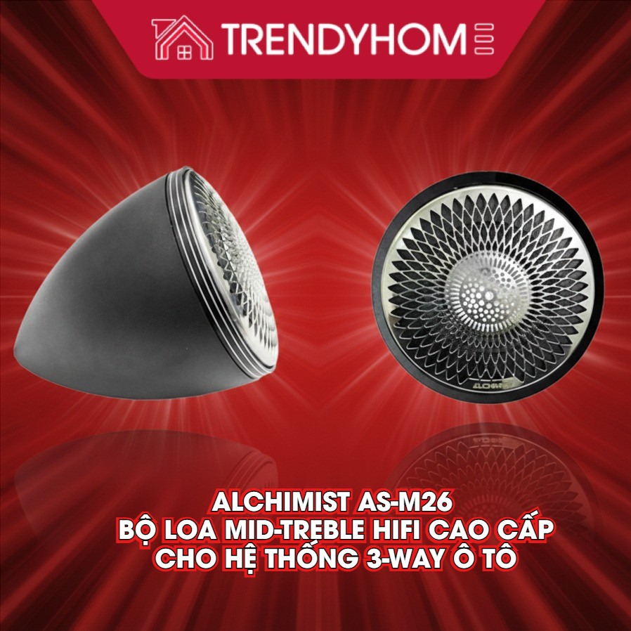 Alchimist AS-M26 – Bộ Loa Mid-Treble HiFi Cao Cấp Cho Hệ Thống 3-Way Ô Tô