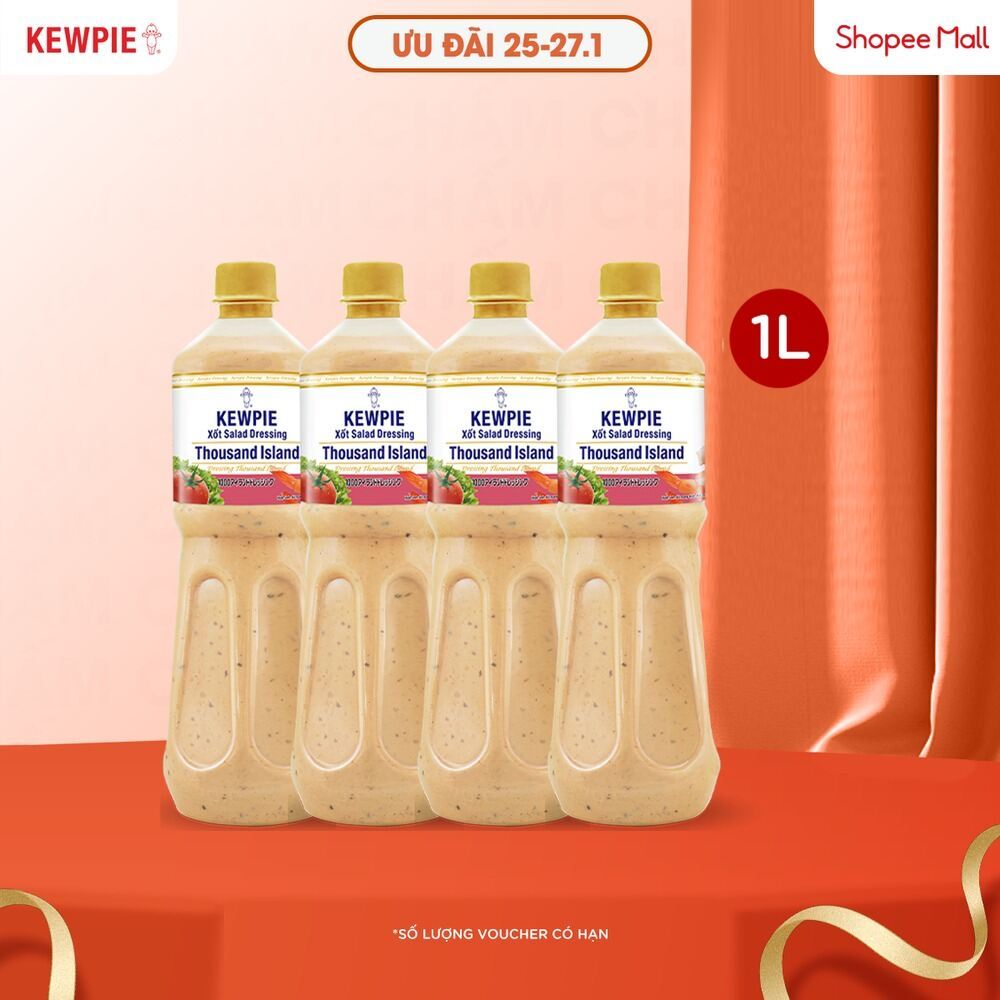 Combo 4 Salad Dressing Thousand Island Kewpie 1L