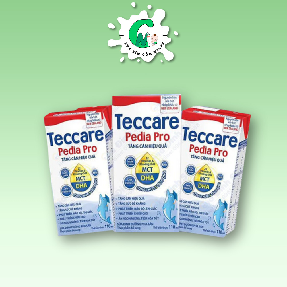 Sữa pha sẵn Teccare Pedia pro hương vani dung tích 110ml 1 thùng 48 hộp.