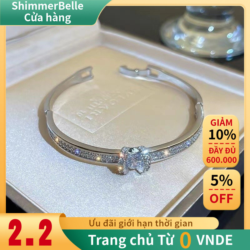 Vòng tay moissanite hình học phong cách cao cấp, phù hợp với nhẫn La Mã AX9E