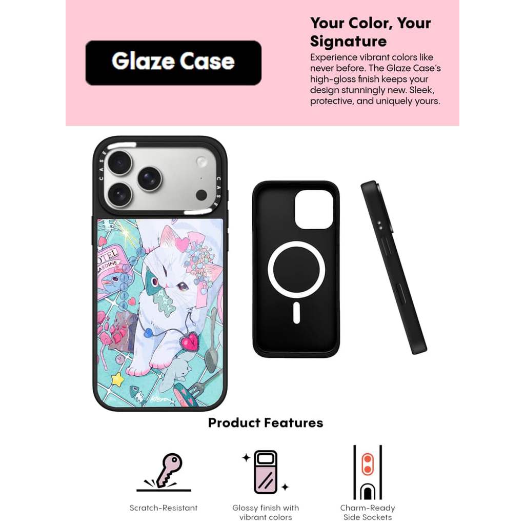 CASECASE X Móc Trên Bạn Của Kiera Won Ốp Lưng Kính Hút Từ Tính Chống Trầy Xước Cho IPhone 17 Air 16 
