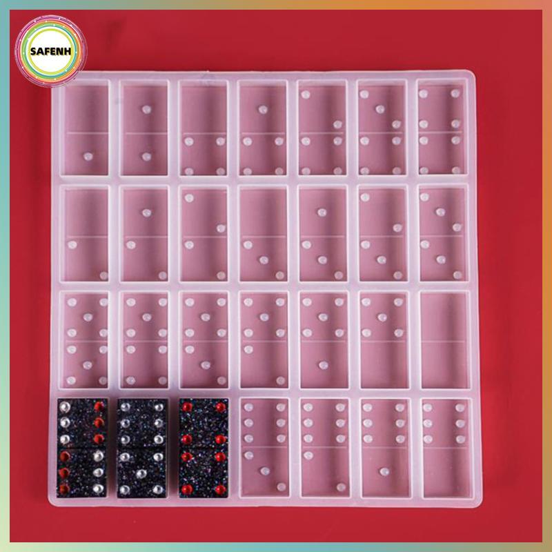 Bộ dominos silicon - đồ chơi làm khuôn nhựa epoxy thủ công DIY