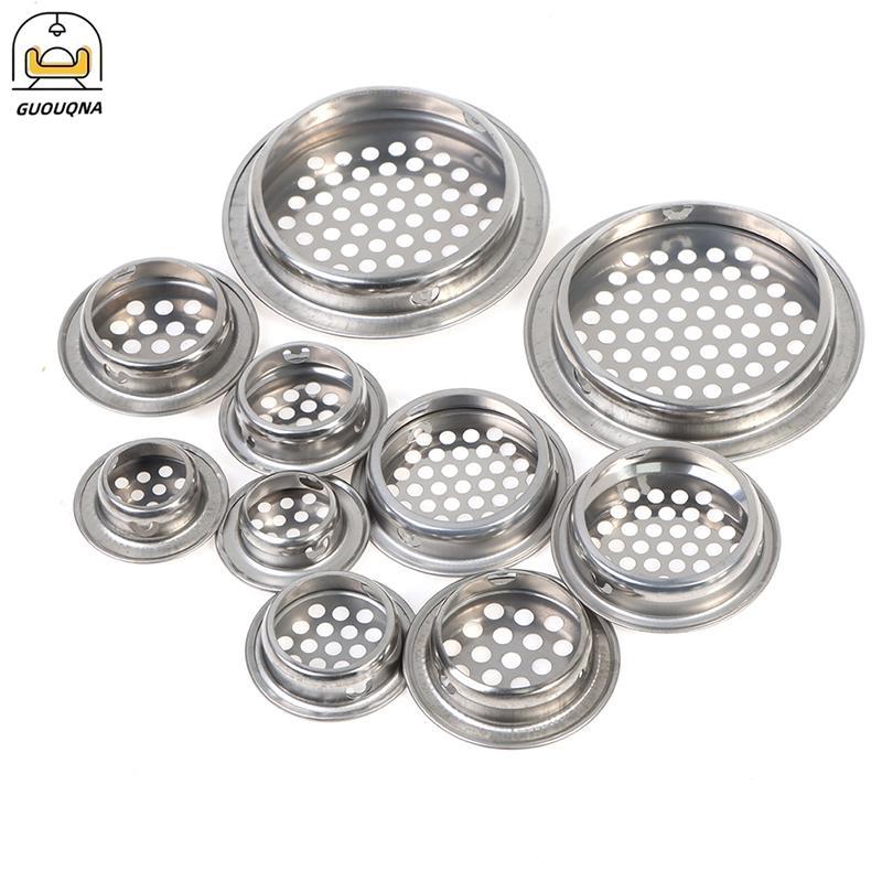 GUOUQNA 10 Chiếc Tủ Tròn Ống Thông Hơi Dia.19mm-53mm Thép Louver Lưới Lỗ Cắm