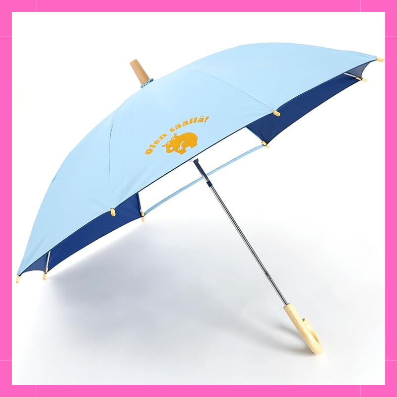 Ogawa Kids Long Umbrella, Children's Sunshade, Manual Open, 45cm, Kukkahippo, Sax Blue, UV Cut Rate 