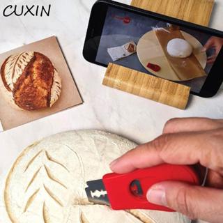 CUXIN 2 chiếc Máy cắt bột chua, có dao cắt thay thế Máy cắt tỉa bánh mì, Công cụ chấm điểm bánh mì Mini có thể mở rộng an toàn Tủ lạnh
