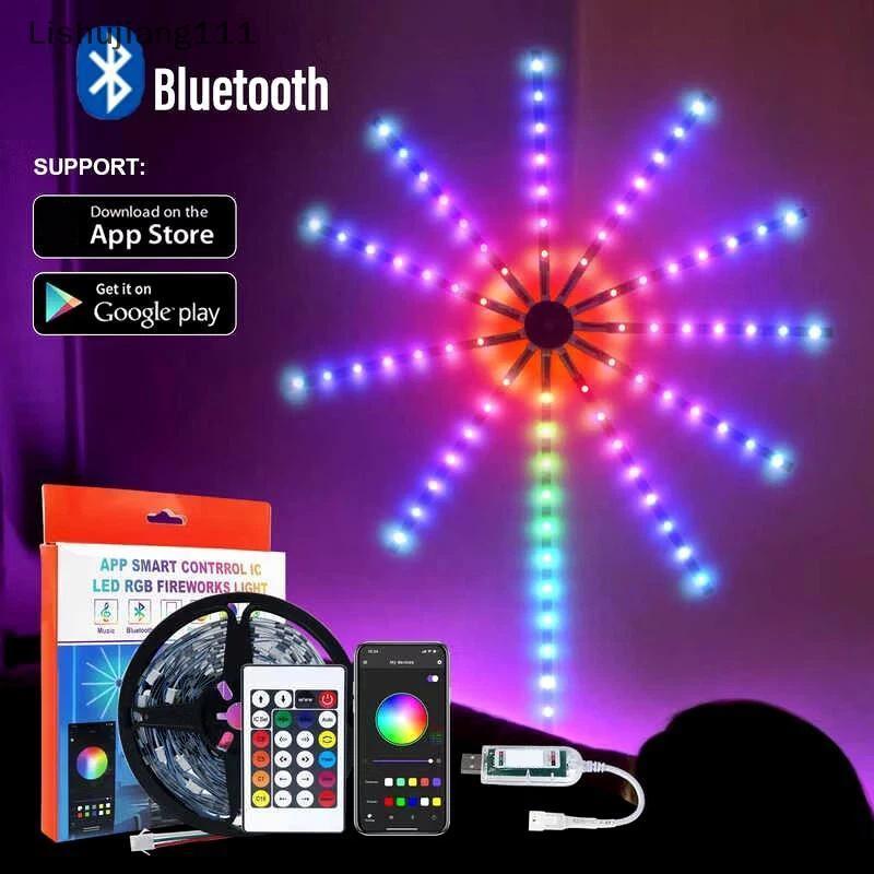 LIS Smart Firework Fairy Lights Music Sync w APP Điều khiển từ xa 180 đèn LED cho bữa tiệc HUJ