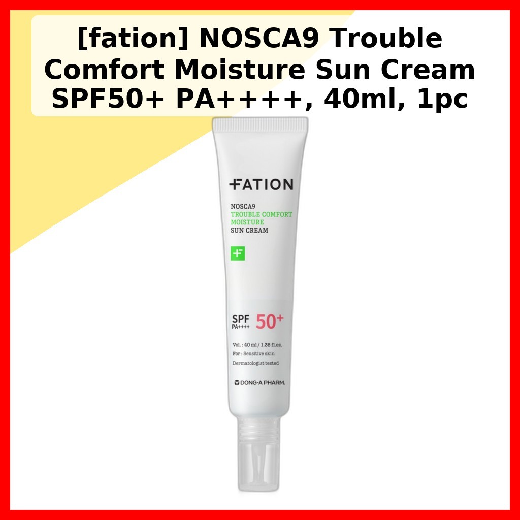 [fation] NOSCA9 Trouble Comfort Moisture Sun Cream SPF50 + PA + + +, 40ml, 1pc / Kem chống nắng Hàn 