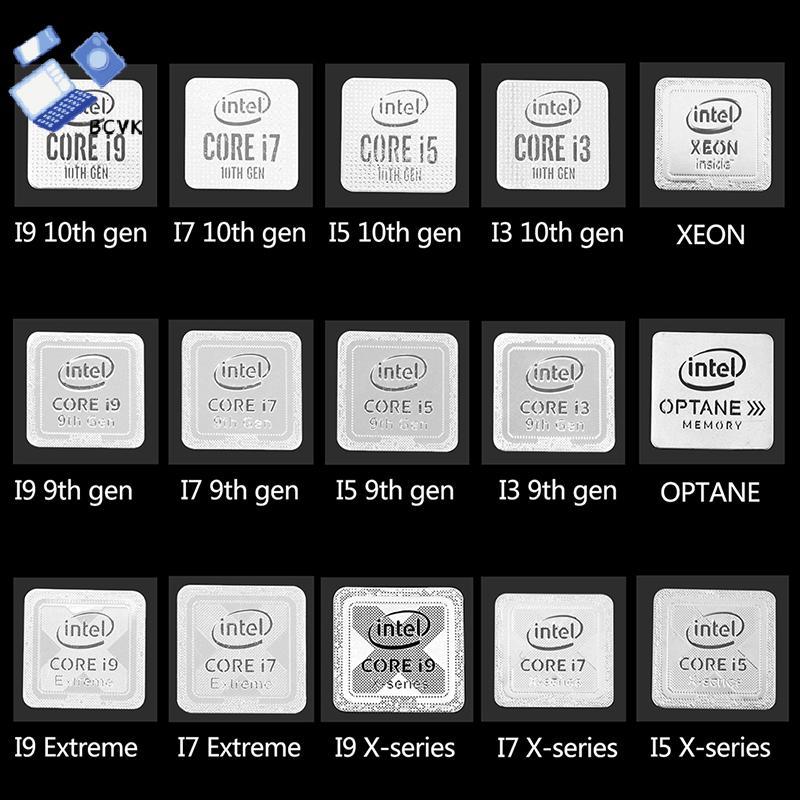 [BCVK] Intel Core i9 i7 i5 i3 CPU Metal Stier Laptop Logo Stier tốt