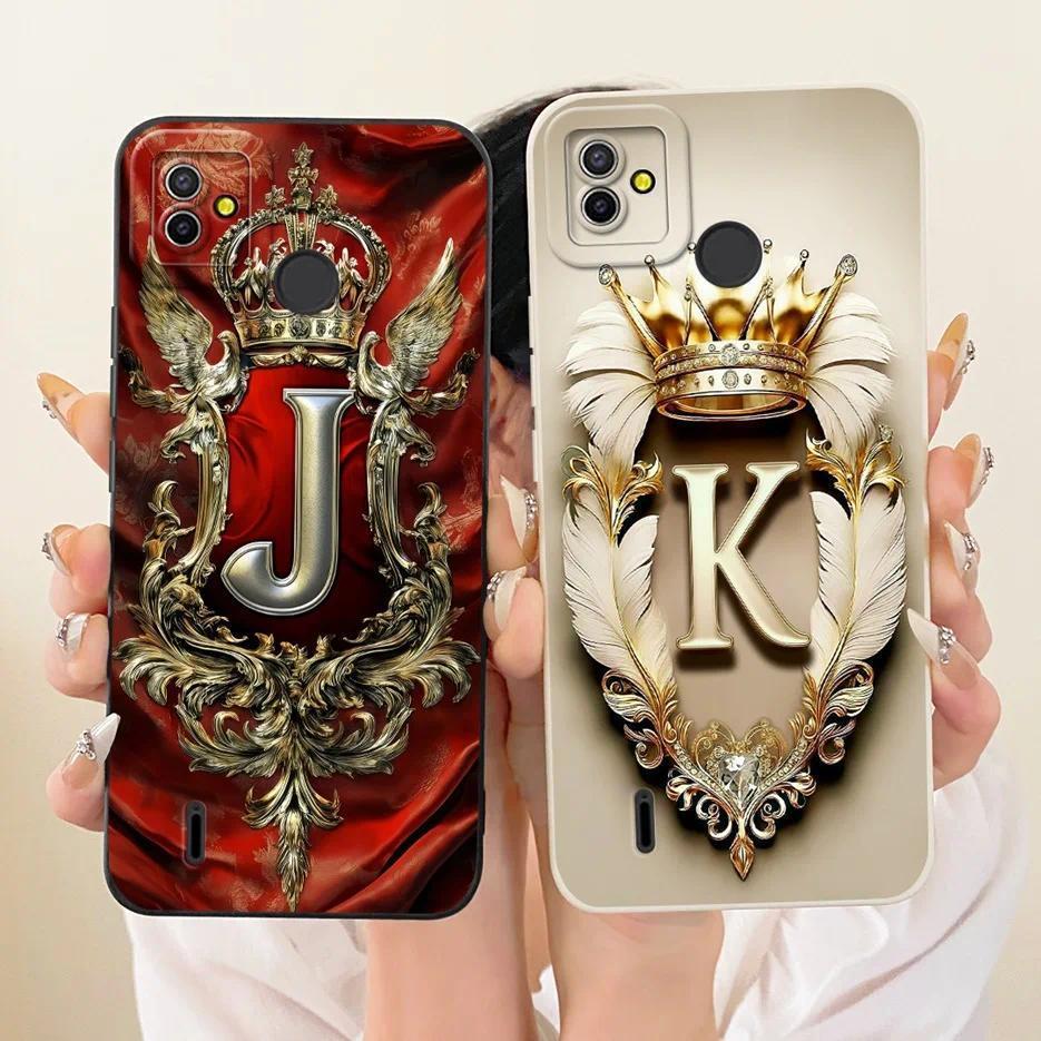Dành Cho Tecno Pop 5 Ốp Lưng BD2 BD2p BD3 BD1 BD2d Vương Miện Dễ Thương Chữ Cái Vỏ Điện Thoại TPU Mề