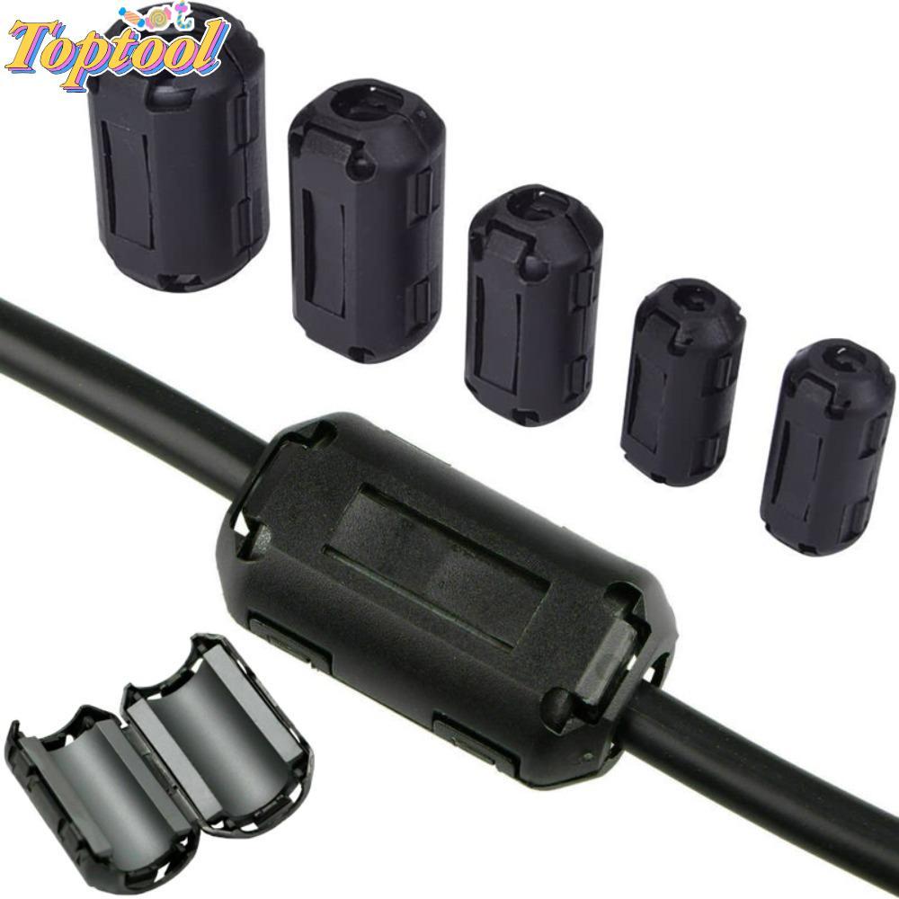 TOPTOOL Choke Coil EMI RFI Noise, Snap Type Black Ring Core Ferrite Bead Kẹp, Bộ lọc chống nhiễu Cli