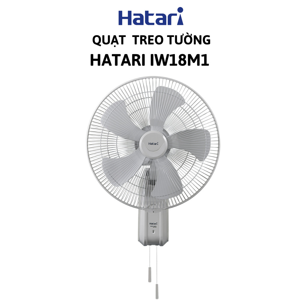 Quạt Treo Tường Công Nghiệp Hatari IW18M1, Công Suất 114W, 5 Cánh Quạt Sải Cánh 18 Inch, Hàng Chính 