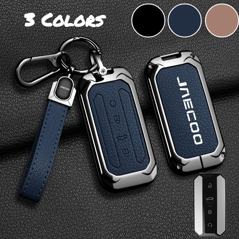 Hợp Kim Kẽm Xe Thông Minh Chìa Khóa Bao Fob Giá Đỡ Da Dê Nút Da Thật Chính Hãng Vỏ Bảo Vệ Từ Xa Cho 