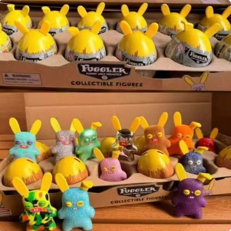 Fuggler Doll Eggshell Series Blind Box Trendy Toy Figurine Cute Doll Desktop Decoration Gift