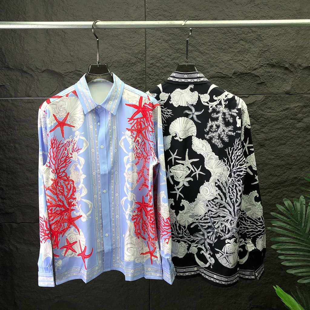WFZW Versa*** Summer new long-sleeve shirt, fashionable digital print long-sleeve cardigan