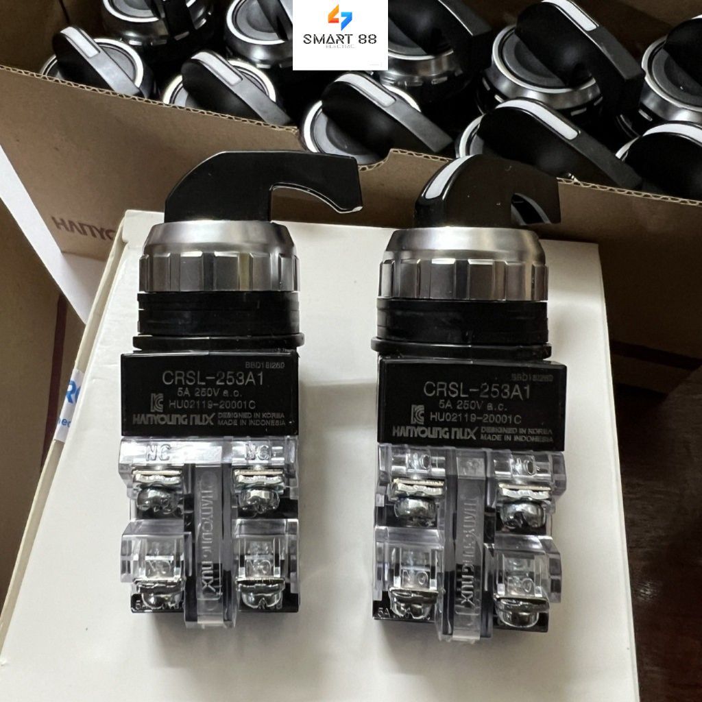 SMART88- Công tắc xoay CRSL-252A1 CRSL-253A1 phi 25  2 Vị Trí, 3 Vị Trí (HANYOUNG NUX)