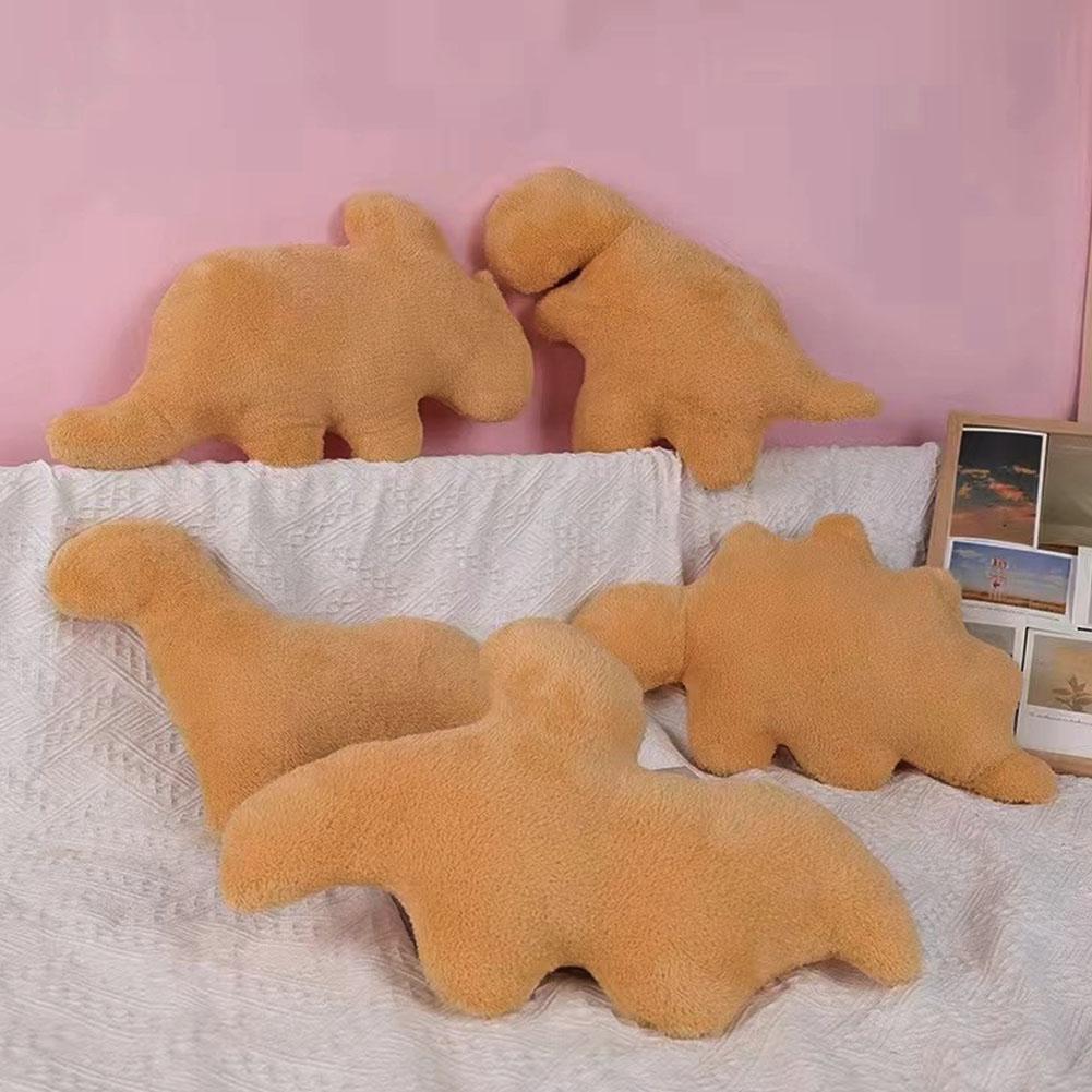 Nugget Gối Sang Trọng, Khủng Long Gà Nugget Gối Thú Nhồi Bông Đồ Chơi Sang Trọng, Dino Nugget E8m3