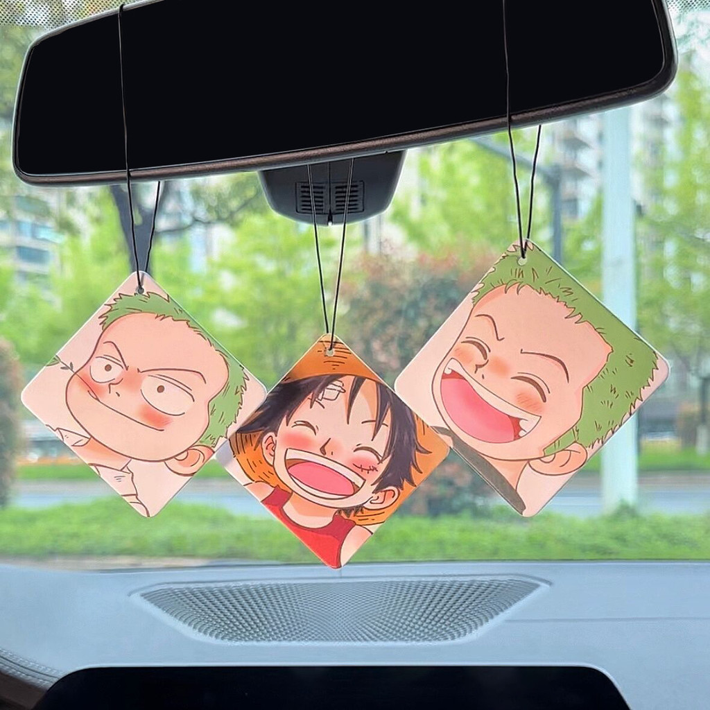 Đồ trang trí ô tô One Piece Luffy Mặt dây chuyền ô tô tươi Nước ngọt lâu trôi Khử mùi khí quyển One 