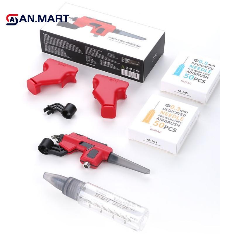 AN.MART 1 Bộ 0.3mm / 0.5mm Calibre Sơn gốc nước Airbrush PT-AB Không rửa Airbrush Bút đánh dấu Airbr