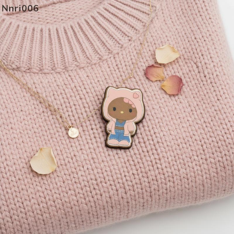 [N6] Lướt Bikini Hello Kitty Thẻ Hành Lý Chống Mất Thẻ Trang Trí Dễ Thương Hawaii Hello Kitty Thẻ Nh