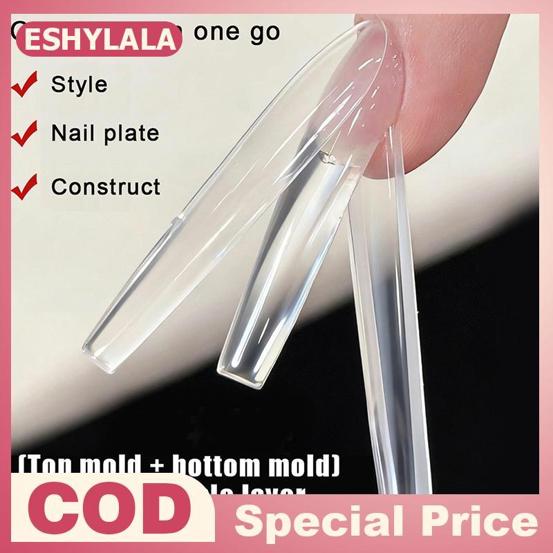 [Bea-t] Sandwich Dual Nail Forms 240 chiếc 15size Extensions-Dual Forms Coffin Almond Nail Forms Top