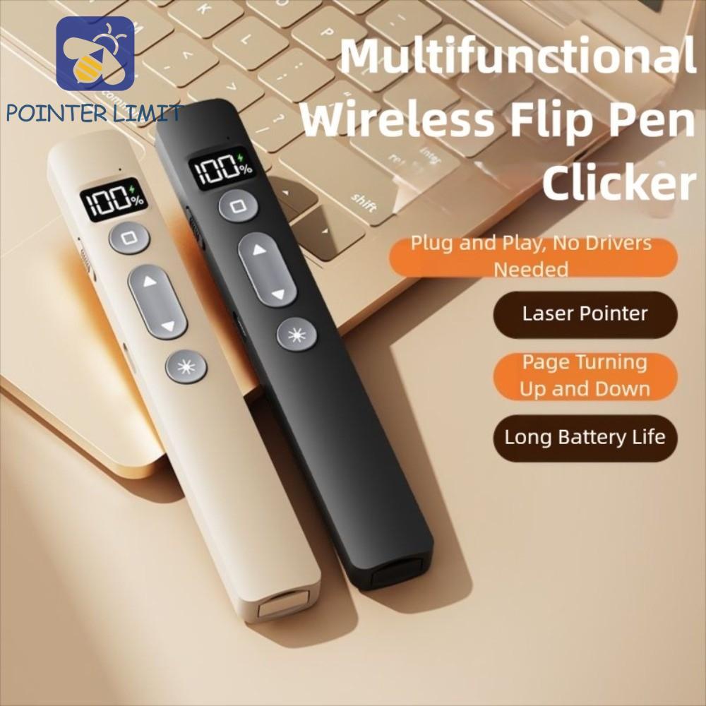 POINTER LIMIT Bút lật không dây Clicker, Bút bấm laser từ xa hồng ngoại 2,4 GHz, Cuộc họp thuyết trì