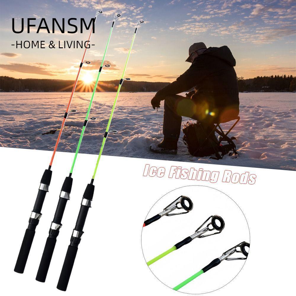 Cần câu cá trên băng mùa đông 2023, 60cm - Cần carbon di động cho mùa lạnh