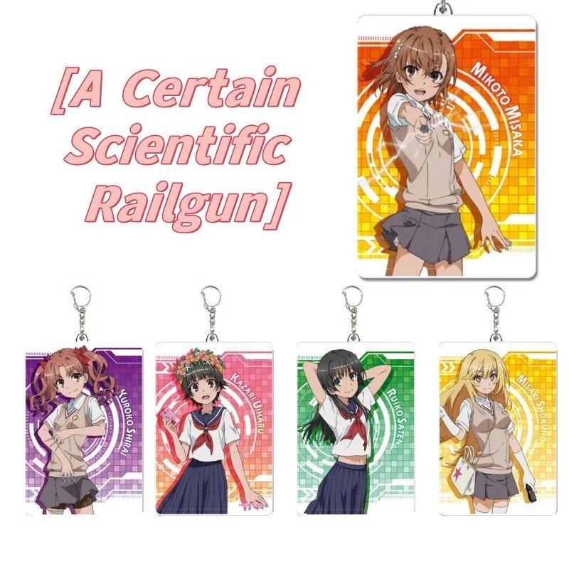 Móc khóa Anime A Certain Scientific Railgun Toaru Kagaku no Railgun Misaka Mikoto Acrylic Mica treo 