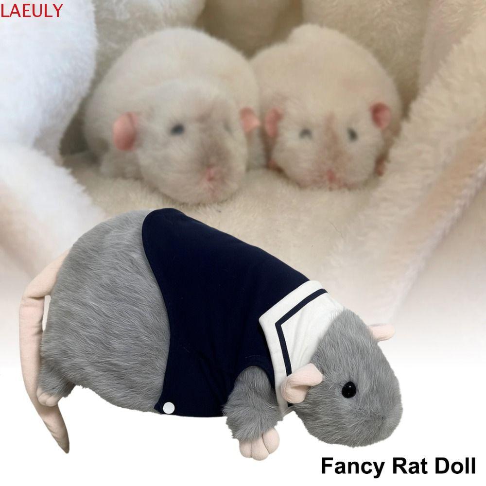 LAEULY Fancy Rat Doll, Gối Ngủ Linh Vật Peluche Mô Phỏng Chuột Búp Bê, Hoạt Hình Trang Trí Nhà Thú N