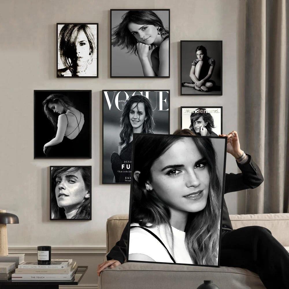 Emma Watson Anime Phong Cách Poster Nghệ Thuật Treo Tường Trang Trí Tranh Dính Để Trang Trí Phòng In