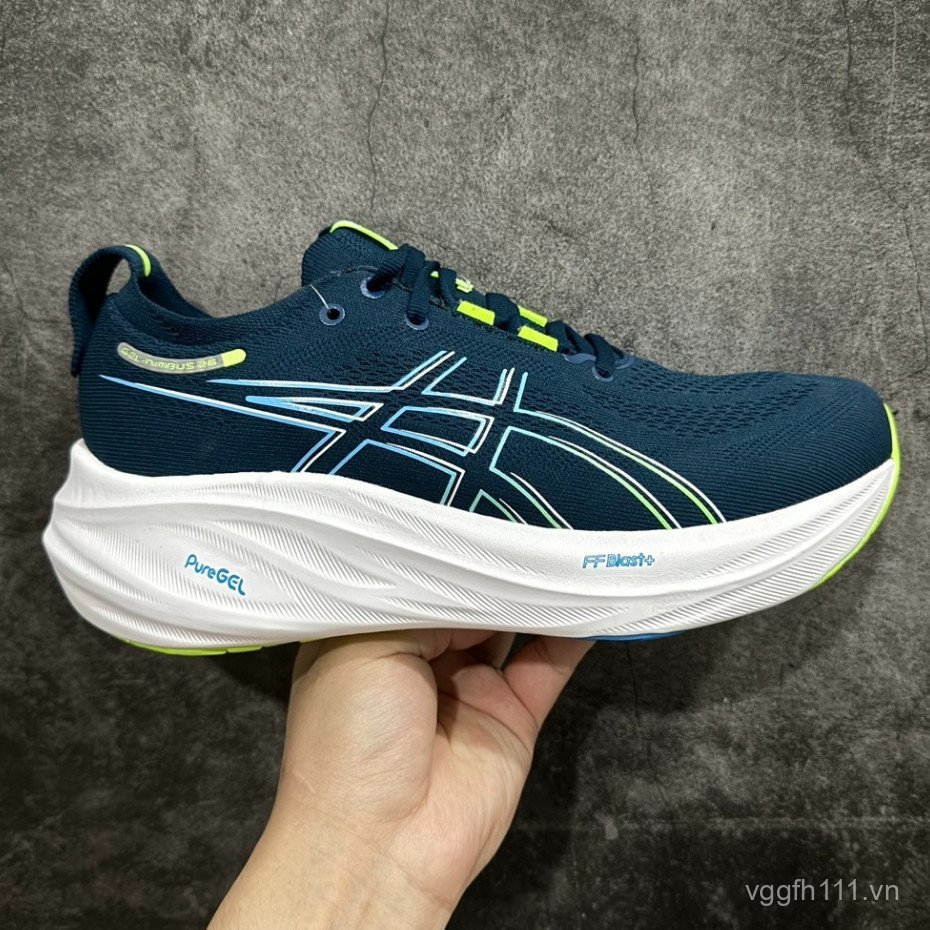 Asics Asics Gel-Nimbus 26 Nam Nữ Chạy Bộ Gel-Nimbus 27 Nhẹ Đệm Khí Giày Thể Thao 77GD VOAU