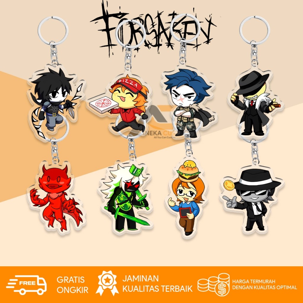 Gantungan Kunci Roblox Forsaken Fan Art / Ganci Keychain Forsaken Roblox