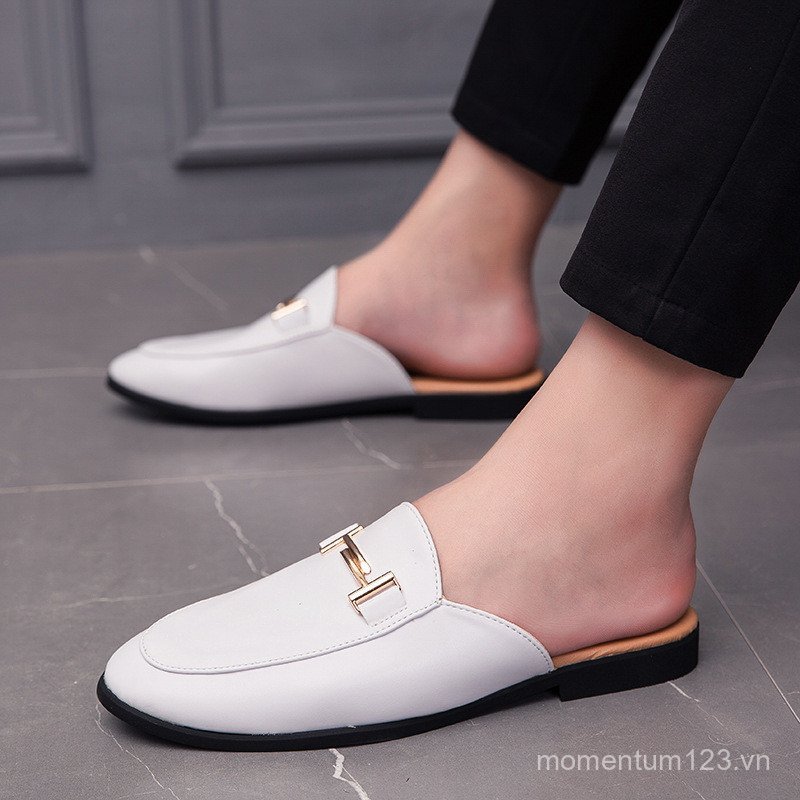 Thể Thao Ngoài Trời Nửa Dép Không Gót Loafers Loafers Ngón Chân-Cover Nửa Dép San