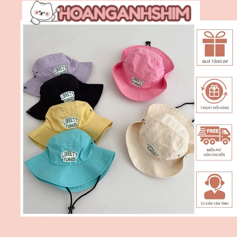 MV3 - Mũ nón vải vành rộng cho bé chống tia UV từ 2 - 7 tuổi - Bomilkids