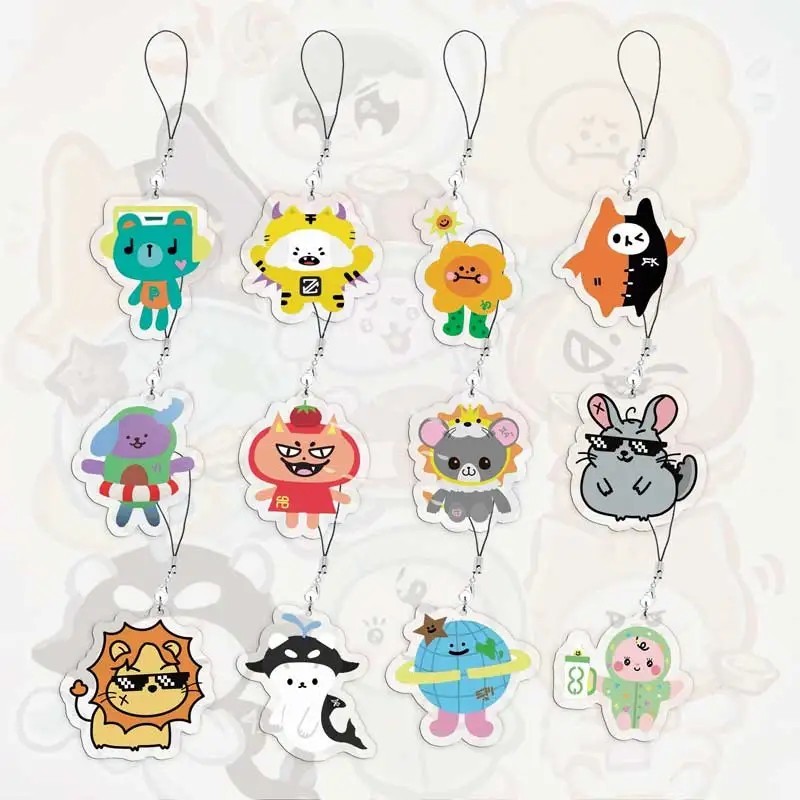 Móc khóa dây treo điện thoại GMMTV Acrylic Mascot PondPhuwin GeminiFourth JimmySea FirstKhaotung Aou