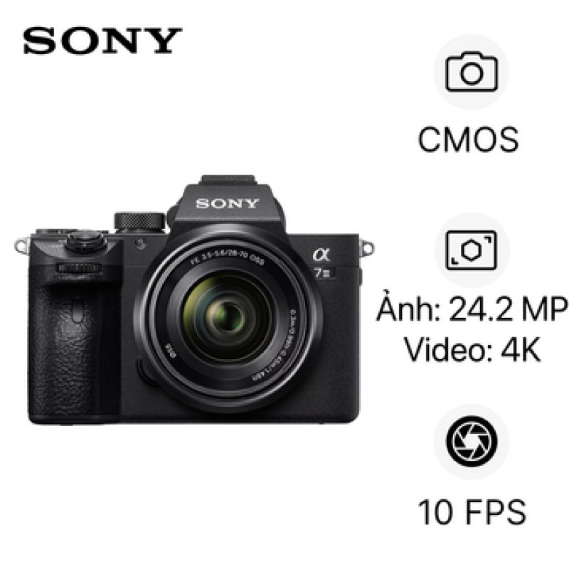 Máy ảnh kỹ thuật số Sony Alpha ILCE-7M3K/BQAP2 (Kèm ống kính ZOOM 28-70mm)