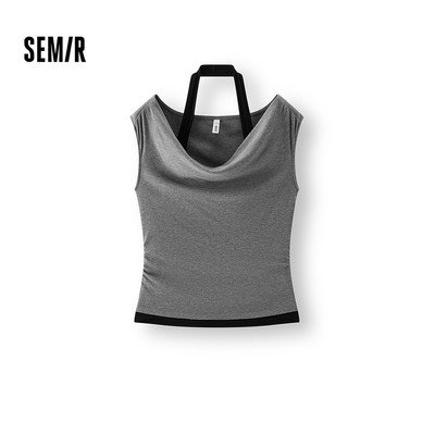 Semir Áo Nữ Mùa Hè Ngắn Cowl Cổ Dây Ôm 2026 Mới Thời Trang Top