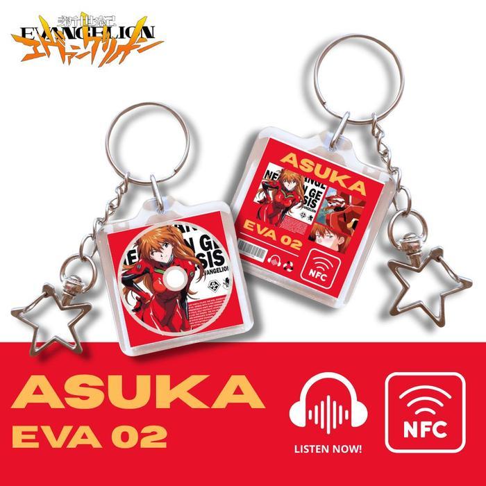 Keychain Anime Evangelion NFC Asuka Rei Ayanami Shinji Mini Abum Akrilik Premium Custom Dengan NFC T