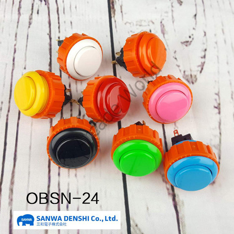 SANWA Sanhe Nút OBSN-24 Loại vít Nhập khẩu từ Nhật Bản HITBOX Street Fighter 6 Trò chơi Nút Arcade