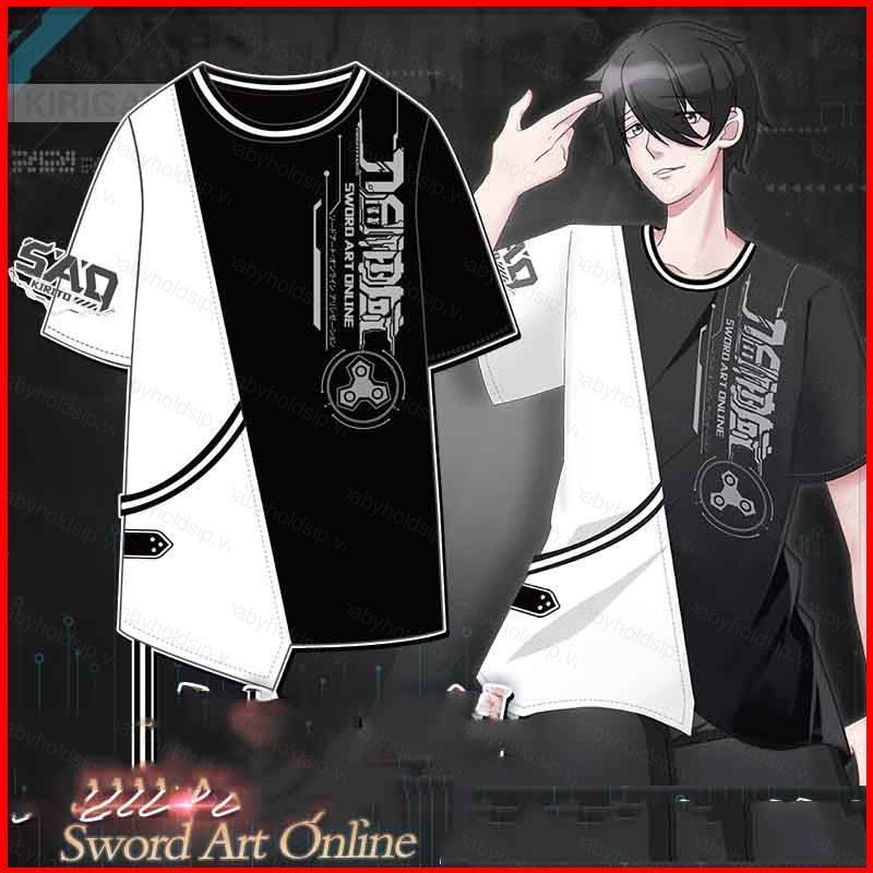 Áo Thun Cosplay Sword Art Online Kazuto Kirito & Yuuki Asuna Cotton Cho Halloween