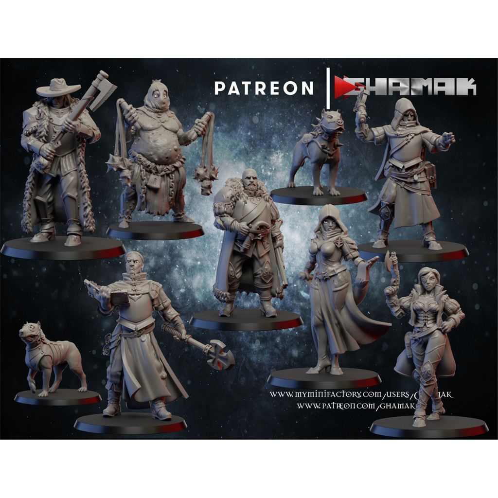 Mục Sư Goatman Tiffling Phù Thủy Frenzy Hounding Chó Dungeon Và Rồng DND Chạy Đội Ban Trò Chơi Mô Hì