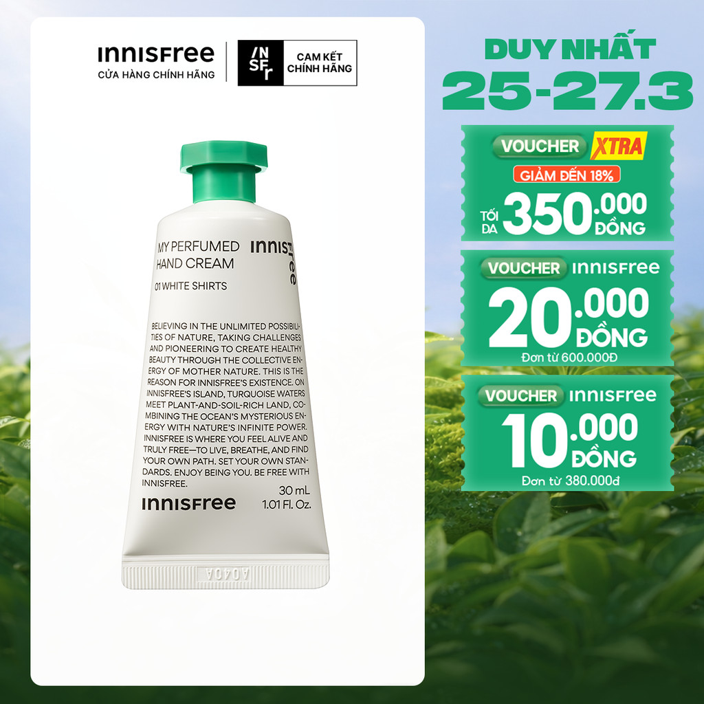 Kem dưỡng da tay hương nước hoa innisfree Jeju Life Perfumed Hand Cream 30ml