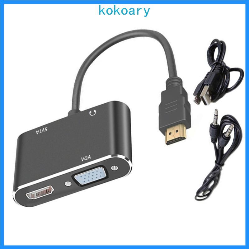 Kết nối nhôm KOK với bộ chia VGA Hỗ trợ độ phân giải 2560x1440 để sử dụng văn phòng tại nhà