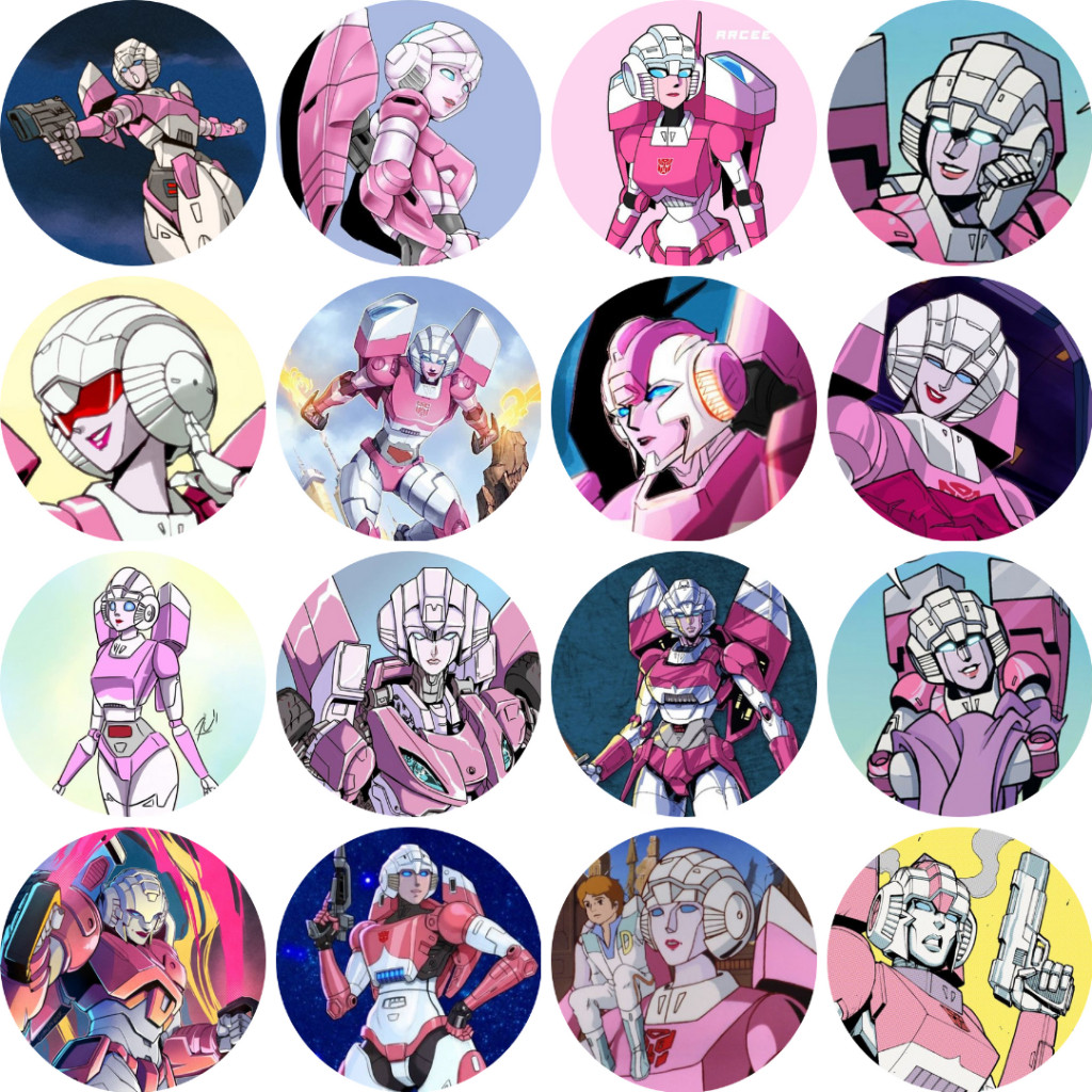 HUY HIỆU | Transformers Arcee Button Badge - Pin Size 58mm | Ghim Cài Áo