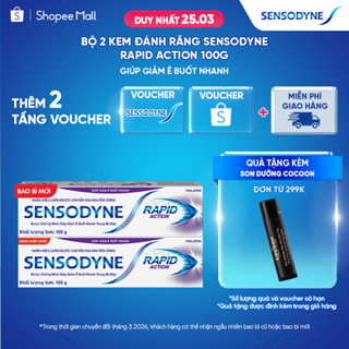 Bộ 2 Kem đánh răng SENSODYNE Rapid Action 100g giúp làm giảm ê buốt nhanh