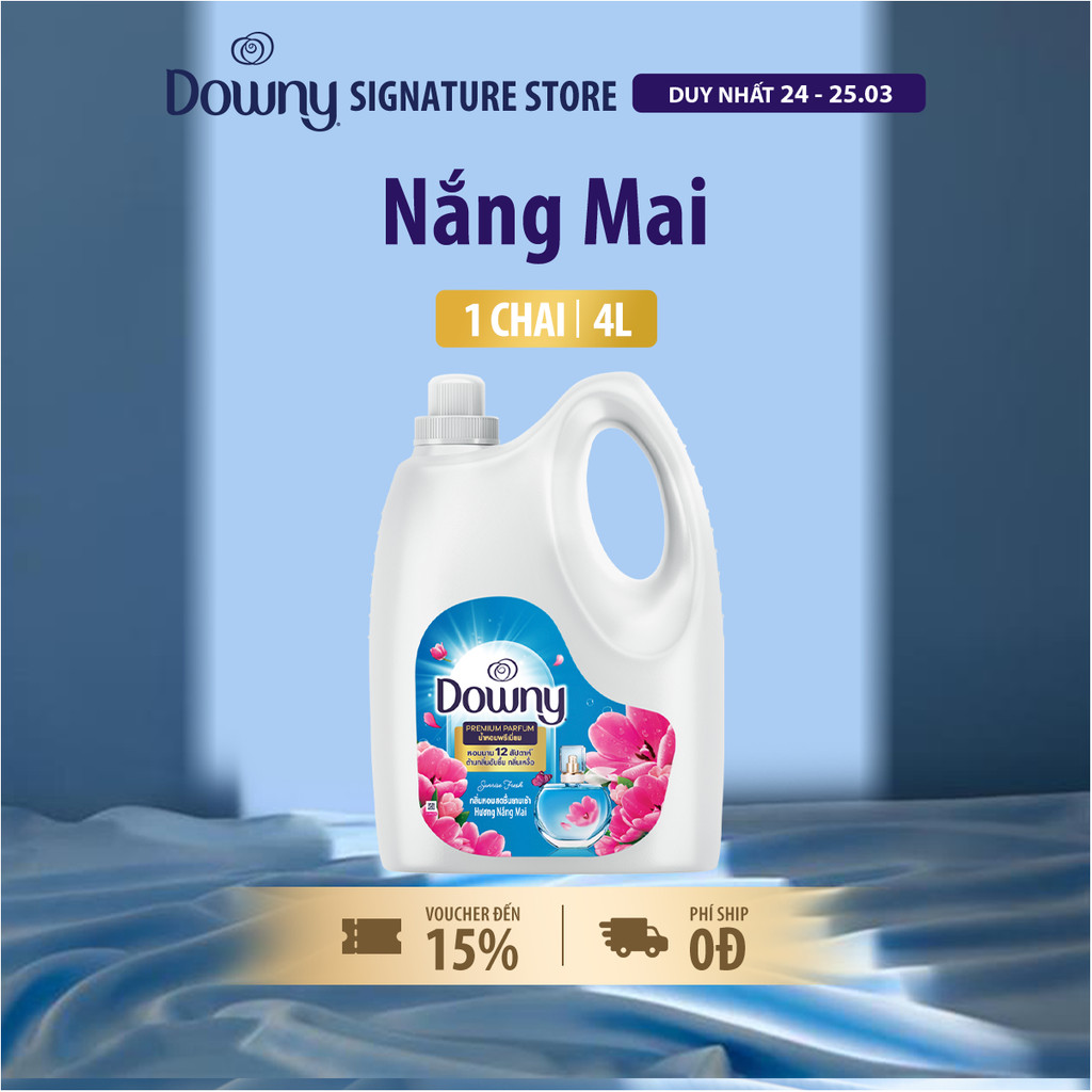 [Live] Nước Xả Vải DOWNY Nắng Mai Chai 4L