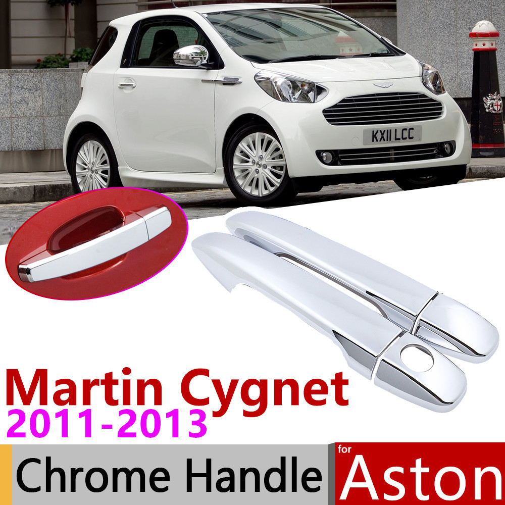 Dành Cho Aston Martin Cygnet AJ10 10 2011 ~ 2013 Chrome Bên Ngoài Tay Nắm Cửa Bao Phụ Kiện Xe Hơi Dá