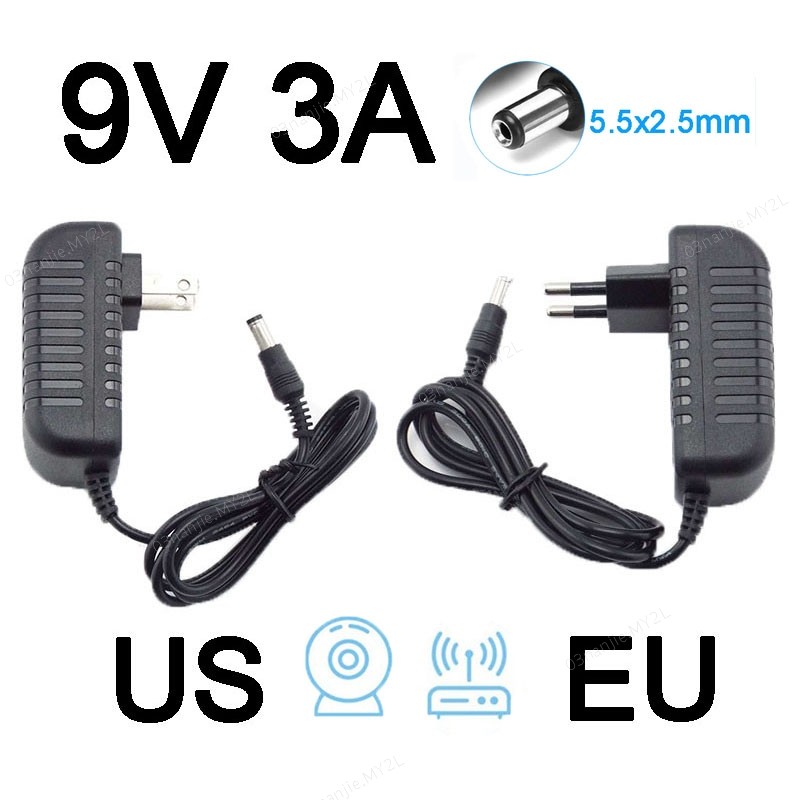 5.5 * 2.5mm 9volt 3A Chuyển Đổi Nguồn Điện 110V 220V AC Sang DC Adapter Bộ Chuyển Đổi Sạc Chiếu Sáng