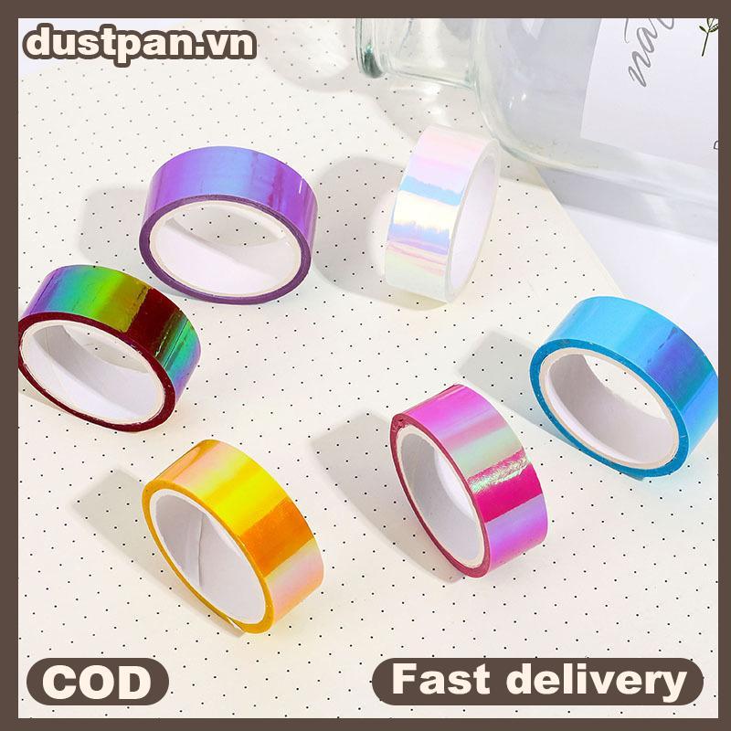 DUSTPAN 500cm Holographic RG Prismatic Glitter Tape Hoops Stick Rhythmic Gymnastics Ring Trang trí T